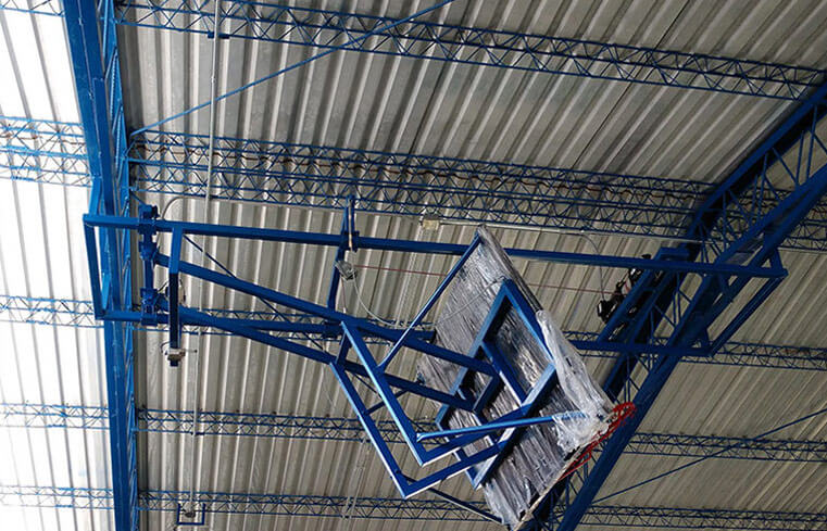 Tableros retráctiles para cancha de básquetbol para Ave Constructora — foto 1